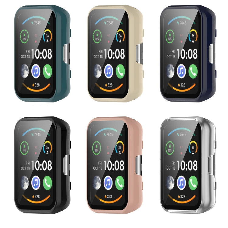 For OPPO Watch Free PC+ Toughened Film Fully Enclosed Protective Watch Case(Green) - by buy2fix | Online Shopping UK | buy2fix