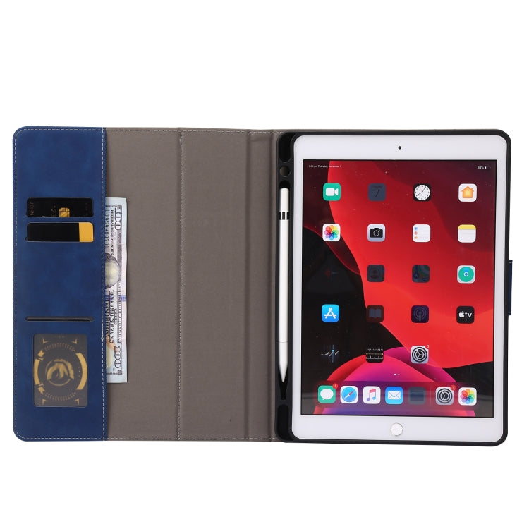 For iPad 10.2 2019 / 2020 / 2021 Calf Texture Horizontal Flip Leather Tablet Case(Dark Blue) - iPad 10.2 Cases by buy2fix | Online Shopping UK | buy2fix