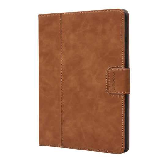 For iPad 10.2 2019 / 2020 / 2021 Calf Texture Horizontal Flip Leather Tablet Case(Brown) - iPad 10.2 Cases by buy2fix | Online Shopping UK | buy2fix