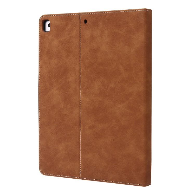 For iPad 10.2 2019 / 2020 / 2021 Calf Texture Horizontal Flip Leather Tablet Case(Brown) - iPad 10.2 Cases by buy2fix | Online Shopping UK | buy2fix