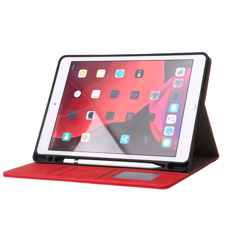 For iPad 10.2 2019 / 2020 / 2021 Calf Texture Horizontal Flip Leather Tablet Case(Red) - iPad 10.2 Cases by buy2fix | Online Shopping UK | buy2fix