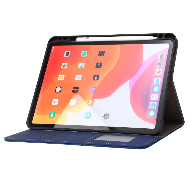 For iPad Pro 11 2022 / 2021 / 2020 / 2018 Calf Texture Horizontal Flip Leather Tablet Case(Dark Blue) - iPad Pro 11 (2022/2021) Cases by buy2fix | Online Shopping UK | buy2fix