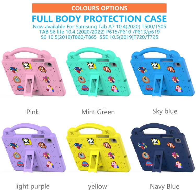 For Samsung Galaxy Tab S6 10.5 2019 T860/T865 Handle Kickstand Children EVA Shockproof Tablet Case(Sky Blue) - Tab S6 10.5 T860 / T865 by buy2fix | Online Shopping UK | buy2fix
