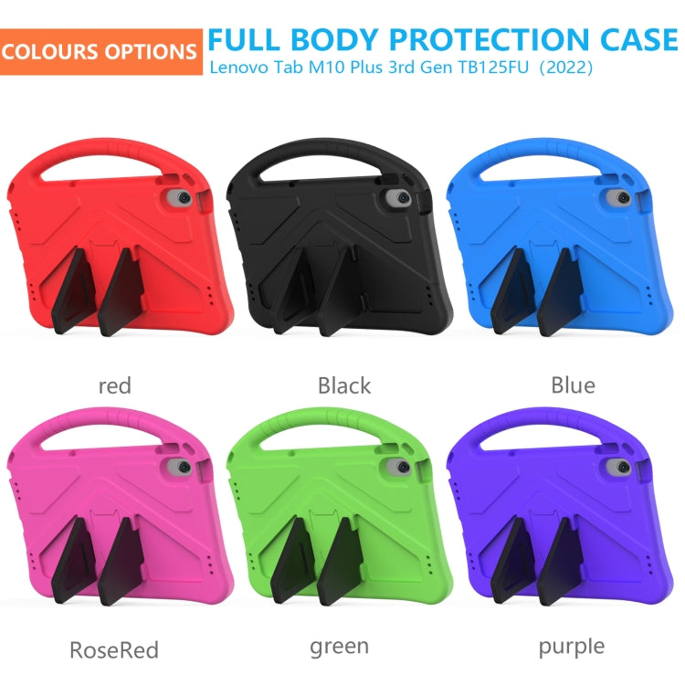 For Lenovo Tab M10 Plus 10.6 3rd Gen TB125FU 2022 EVA Shockproof Tablet Case with Holder(Black) by buy2fix