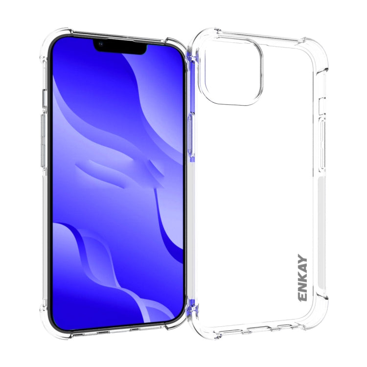 For iPhone 14 Plus ENKAY Clear TPU Shockproof Phone Case - iPhone 14 Plus Cases by ENKAY | Online Shopping UK | buy2fix