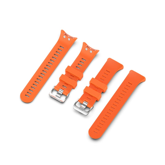 For Garmin Forerunner 45 / Forerunner 45S Universal Twill Solid Color Silicone Watch Band(Orange) by buy2fix