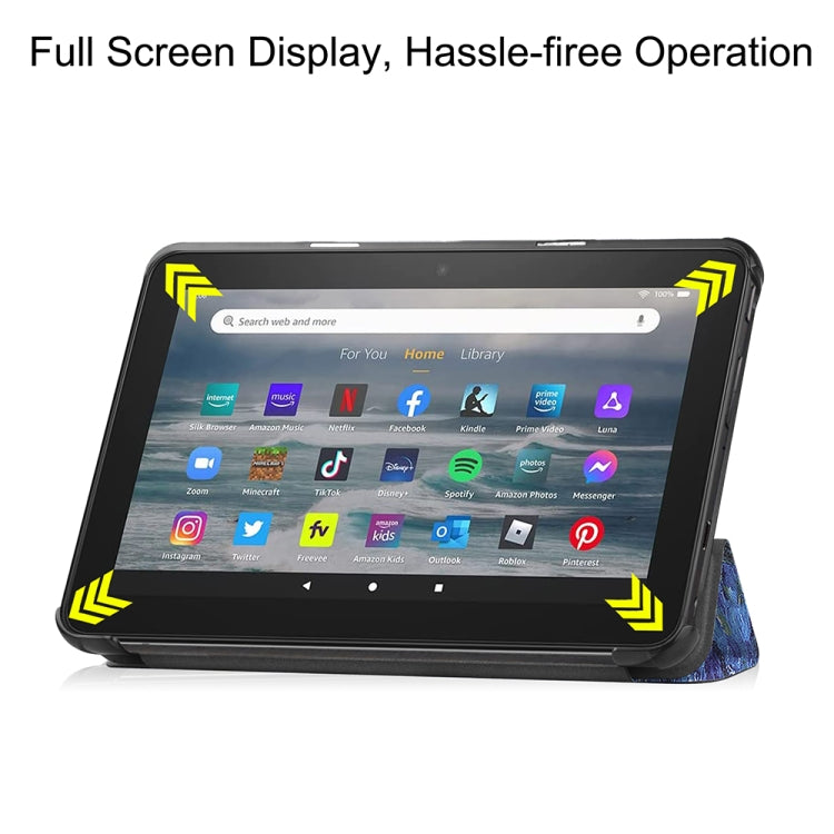 For Amazon Fire 7 12th 2022 JSM Smart Leather Tablet Case(Starry Sky) - Amazon by jumper | Online Shopping UK | buy2fix