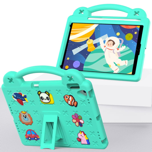 For iPad 10.2 2021 / 2020 / 2019 Handle Kickstand Children EVA Shockproof Tablet Case(Mint Green) - iPad 10.2 Cases by buy2fix | Online Shopping UK | buy2fix