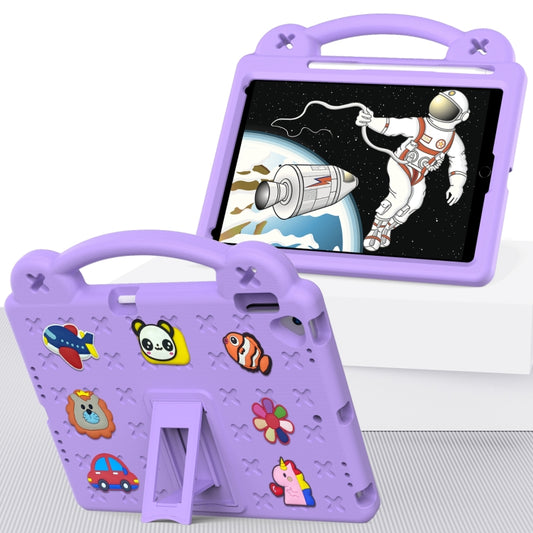 For iPad 10.2 2021 / 2020 / 2019 Handle Kickstand Children EVA Shockproof Tablet Case(Light Purple) - iPad 10.2 Cases by buy2fix | Online Shopping UK | buy2fix