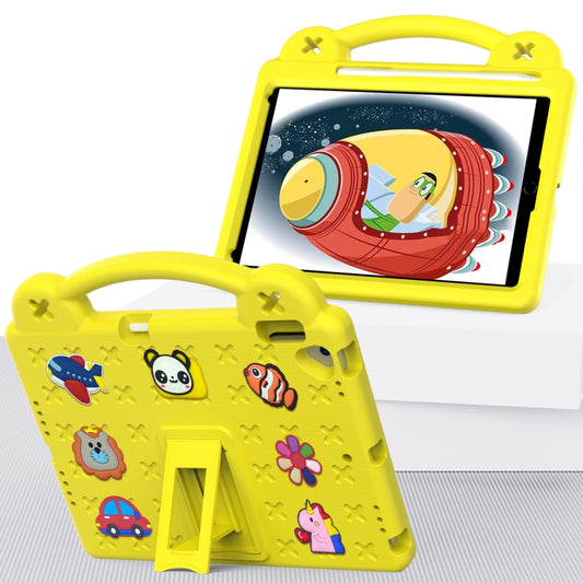 For iPad 10.2 2021 / 2020 / 2019 Handle Kickstand Children EVA Shockproof Tablet Case(Yellow) - iPad 10.2 Cases by buy2fix | Online Shopping UK | buy2fix