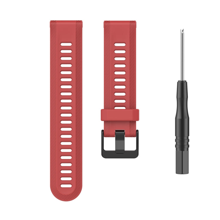 For Garmin Fenix 6 Sapphire GPS 22mm Solid Color Silicone Watch Band(White) by buy2fix