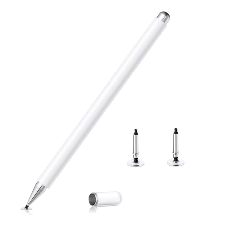 AT-29 High Accuracy Single Use Magnetic Suction Passive Capacitive Pen Mobile Phone Touch Stylus with 2 Pen Head(White) - Stylus Pen by buy2fix | Online Shopping UK | buy2fix