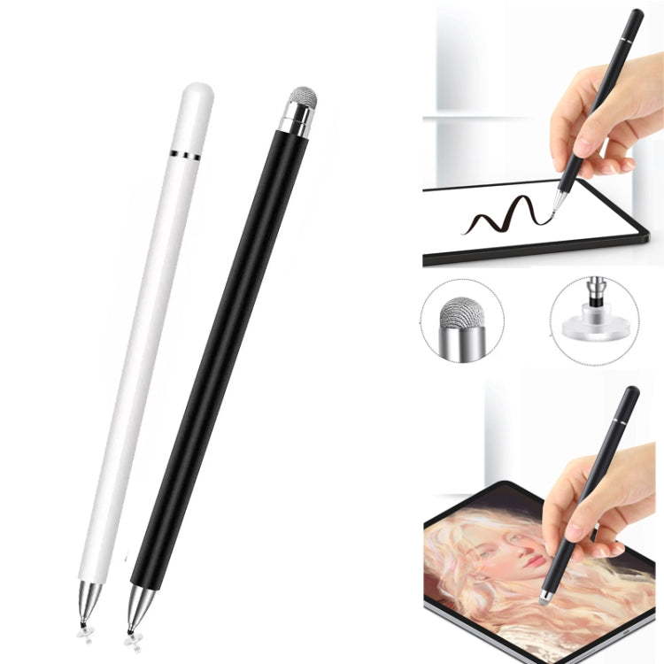 AT-30 2-in-1 Silicone Sucker + Conductive Cloth Head Handwriting Touch Screen Pen Mobile Phone Passive Capacitive Pen(White) - Stylus Pen by buy2fix | Online Shopping UK | buy2fix
