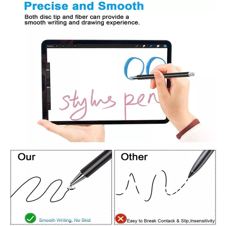 AT-30 2-in-1 Silicone Sucker + Conductive Cloth Head Handwriting Touch Screen Pen Mobile Phone Passive Capacitive Pen(White) - Stylus Pen by buy2fix | Online Shopping UK | buy2fix