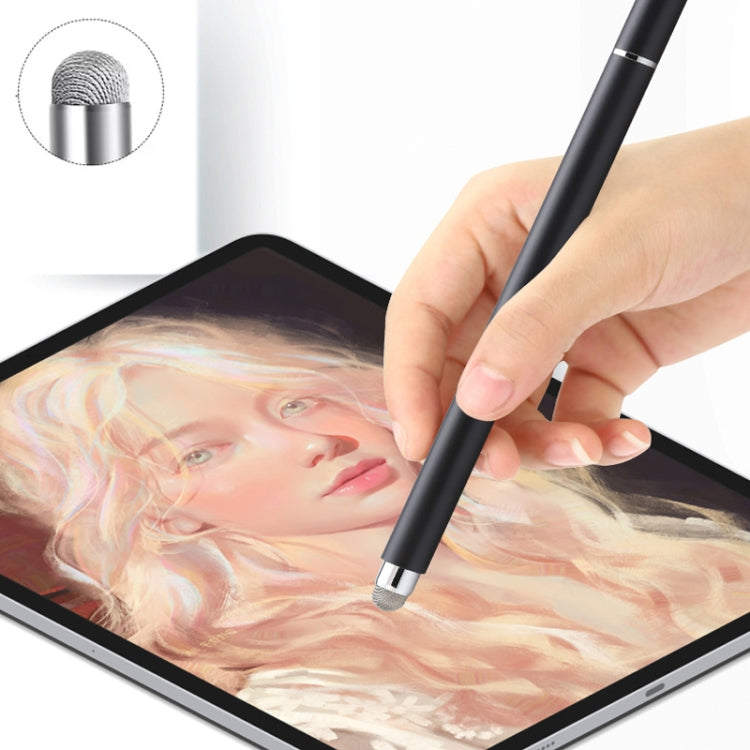 AT-30 2-in-1 Silicone Sucker + Conductive Cloth Head Handwriting Touch Screen Pen Mobile Phone Passive Capacitive Pen(White) - Stylus Pen by buy2fix | Online Shopping UK | buy2fix