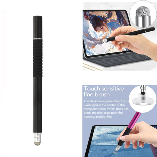 AT-31 Conductive Cloth Head + Precision Sucker Capacitive Pen Head 2-in-1 Handwriting Stylus(Black) by buy2fix