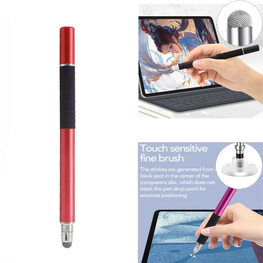AT-31 Conductive Cloth Head + Precision Sucker Capacitive Pen Head 2-in-1 Handwriting Stylus with 2 Pen Head(Red) by buy2fix