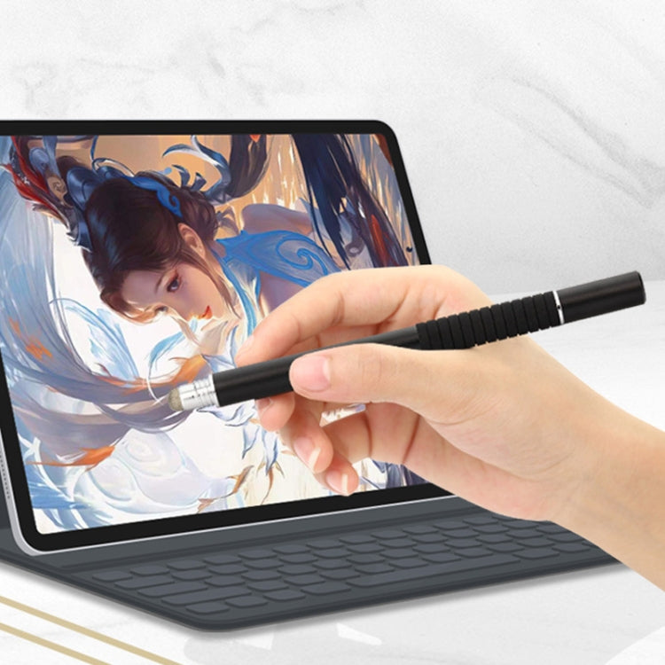 AT-31 Conductive Cloth Head + Precision Sucker Capacitive Pen Head 2-in-1 Handwriting Stylus with 2 Pen Head(Dark Blue) - Stylus Pen by buy2fix | Online Shopping UK | buy2fix