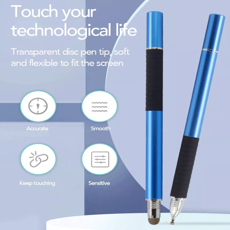 AT-31 Conductive Cloth Head + Precision Sucker Capacitive Pen Head 2-in-1 Handwriting Stylus with 2 Pen Head(Dark Blue) - Stylus Pen by buy2fix | Online Shopping UK | buy2fix