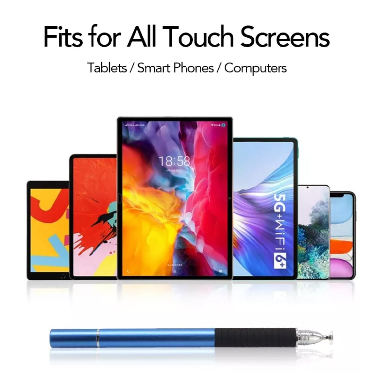 AT-31 Conductive Cloth Head + Precision Sucker Capacitive Pen Head 2-in-1 Handwriting Stylus with 2 Pen Head(Dark Blue) - Stylus Pen by buy2fix | Online Shopping UK | buy2fix