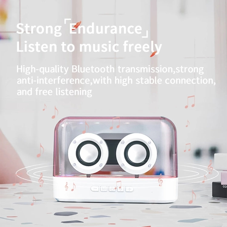 K9 Transparent RGB Portable Wireless Bluetooth Speaker Support AUX FM TF Card(Black) - Desktop Speaker by buy2fix | Online Shopping UK | buy2fix