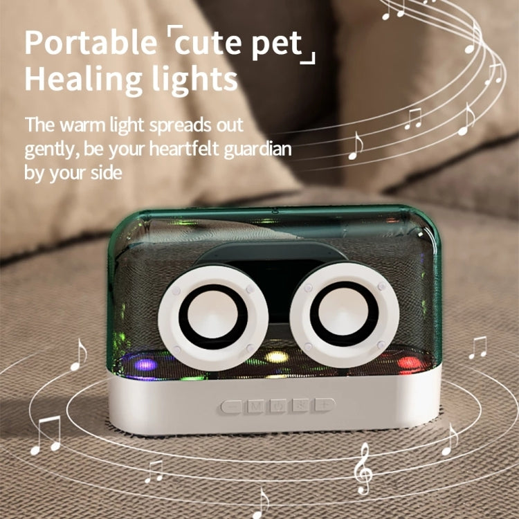 K9 Transparent RGB Portable Wireless Bluetooth Speaker Support AUX FM TF Card(White) - Desktop Speaker by buy2fix | Online Shopping UK | buy2fix