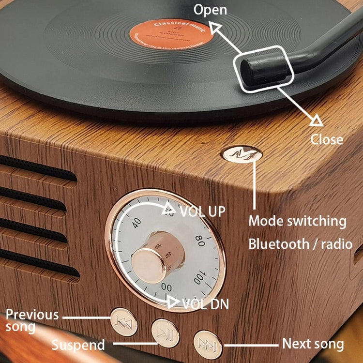 T15 Vinyl Atomic Bluetooth Retro Wireless Audio Desktop Speaker - Desktop Speaker by buy2fix | Online Shopping UK | buy2fix