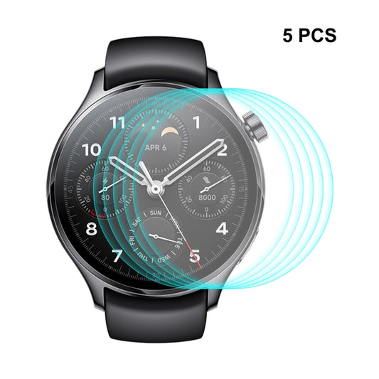 5 PCS For Xiaomi Watch S1 Pro ENKAY 0.2mm 9H Tempered Glass Screen Protector Film by ENKAY
