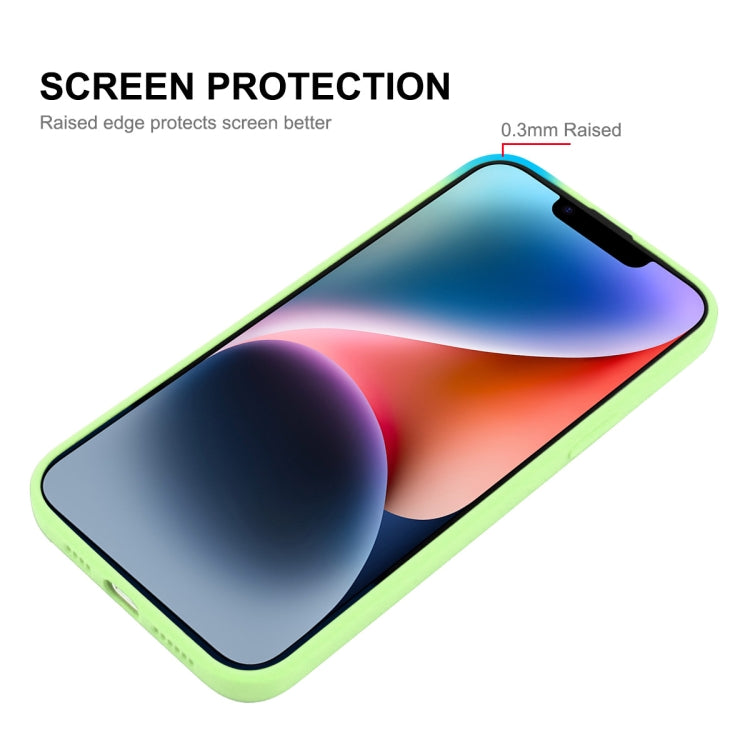 For iPhone 14 ENKAY Liquid Silicone Shockproof Soft Phone Case(Beige) - iPhone 14 Cases by ENKAY | Online Shopping UK | buy2fix