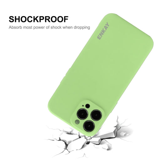 For iPhone 14 Plus ENKAY Liquid Silicone Shockproof Soft Phone Case(Beige) - iPhone 14 Plus Cases by ENKAY | Online Shopping UK | buy2fix