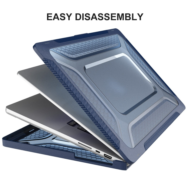 For MacBook Pro 14.2 A2442/A2779 2023 ENKAY Hat-Prince 3 in 1 Protective Bracket Case Cover Hard Shell with TPU Keyboard Film / Anti-dust Plugs, Version:EU(Black) - MacBook Pro Cases by ENKAY | Online Shopping UK | buy2fix