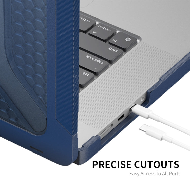 For MacBook Pro 14.2 A2442/A2779 2023 ENKAY Hat-Prince 3 in 1 Protective Bracket Case Cover Hard Shell with TPU Keyboard Film / Anti-dust Plugs, Version:EU(Black) - MacBook Pro Cases by ENKAY | Online Shopping UK | buy2fix