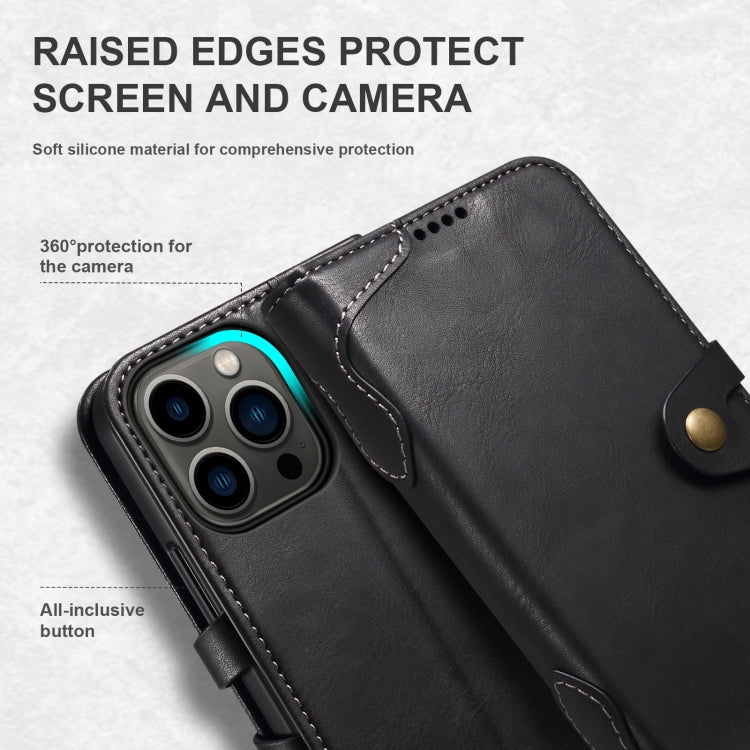 Suteni Calf Texture Buckle Wallet Leather Phone Case For iPhone 14(Black) - iPhone 14 Cases by Suteni | Online Shopping UK | buy2fix