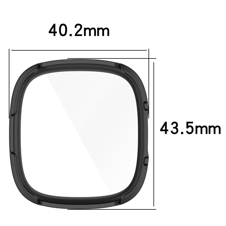 For Fitbit Sense 2 PC+ Toughened Film Integrated Protective Case(Transparent) by buy2fix