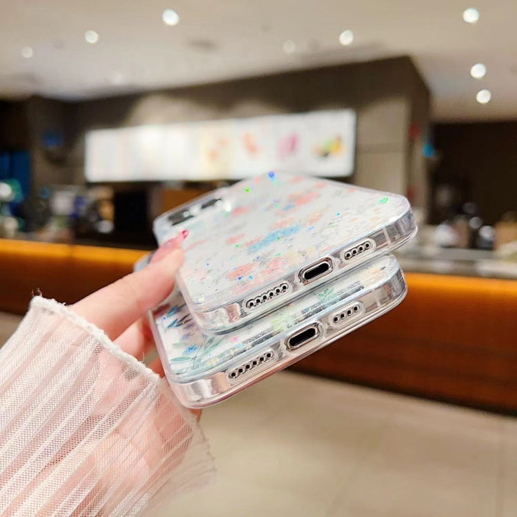For iPhone 11 Fresh Small Floral Epoxy TPU Phone Case(D05 Blue Floral) - iPhone 11 Cases by buy2fix | Online Shopping UK | buy2fix