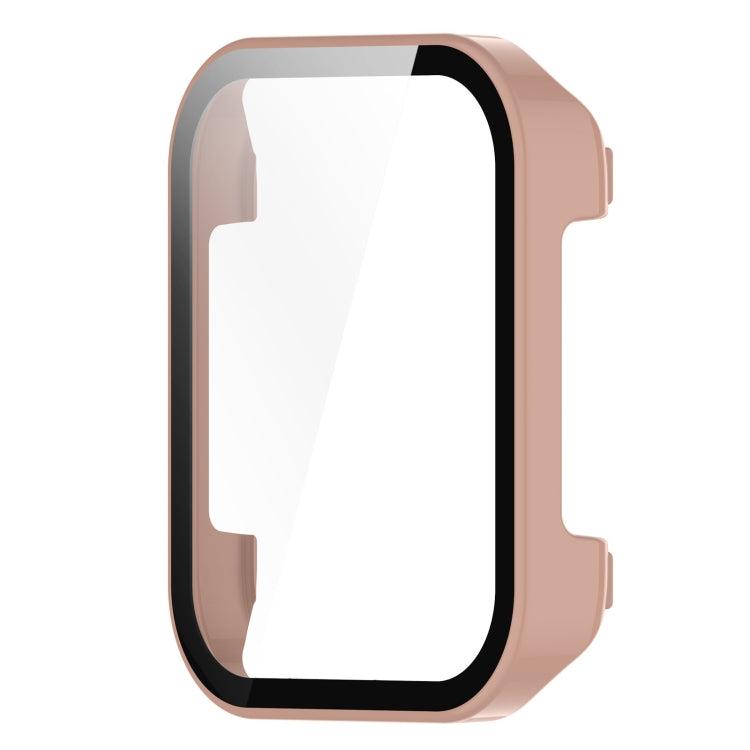 For Realme Watch 3 Pro PC+ Toughened Film Integrated Protective Case(Pink) - Watch Case by buy2fix | Online Shopping UK | buy2fix