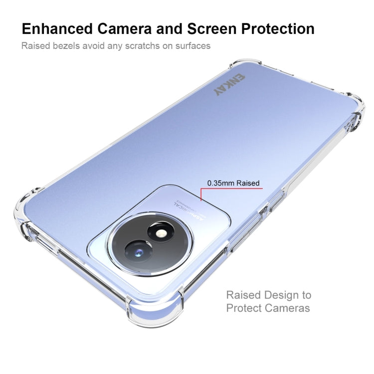 For vivo Y02 4G ENKAY Hat-Prince Transparent TPU Shockproof Phone Case - vivo Cases by ENKAY | Online Shopping UK | buy2fix