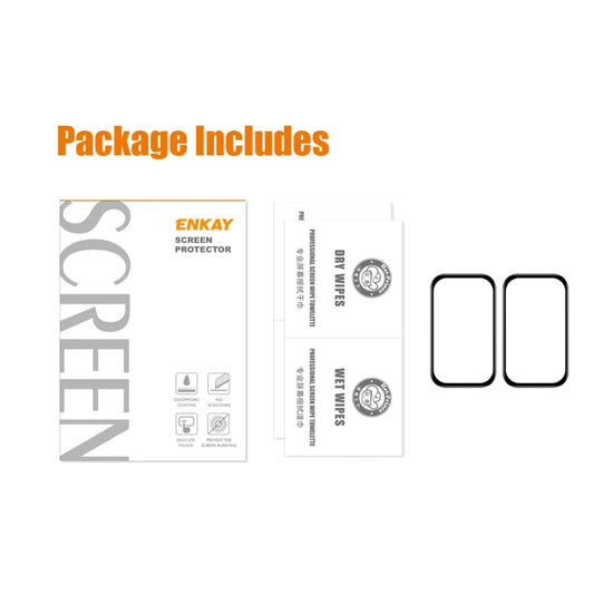 2 PCS For Redmi Smart Band 2 ENKAY Hat-Prince 3D Full Coverage Soft PC Edge + PMMA HD Screen Protector Film by ENKAY