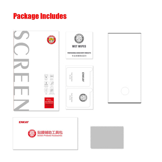 1pc For Samsung Galaxy S23 Ultra 5G ENKAY 3D Hot Bending Explosion-proof Full Tempered Glass Film by ENKAY