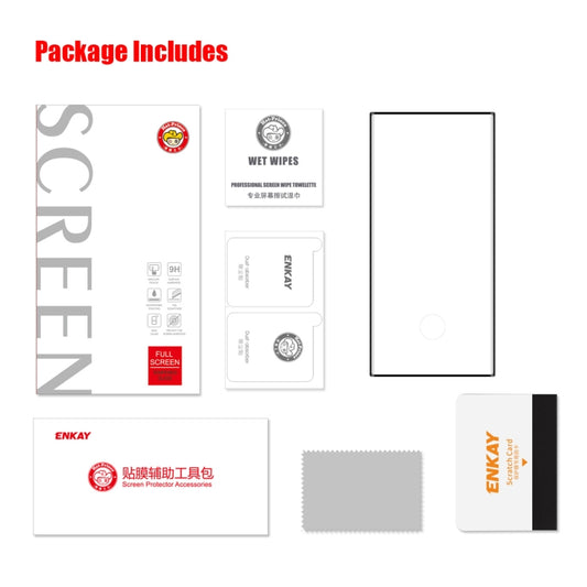 For Samsung Galaxy S23 Ultra 5G ENKAY 3D Full Glue Hot Bending Explosion-proof Full Tempered Glass Film by ENKAY