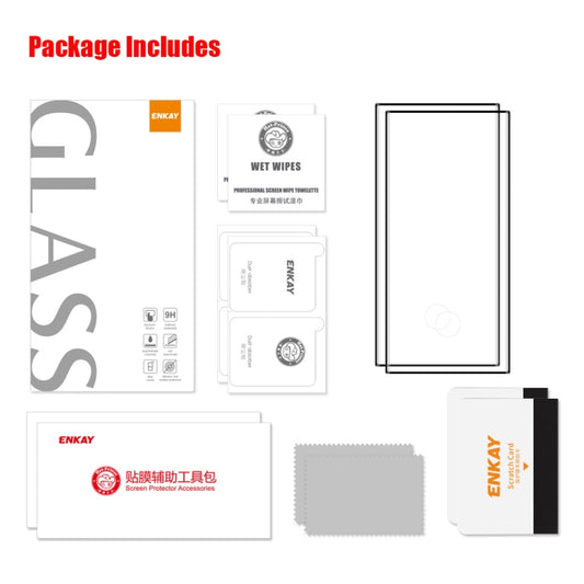 For Samsung Galaxy S23 Ultra 5G 2pcs NKAY 3D Full Glue Hot Bending Explosion-proof Full Tempered Glass Film by ENKAY