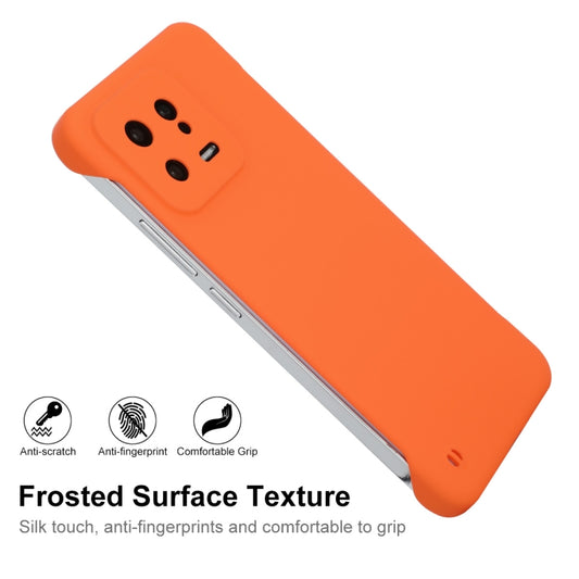 For Xiaomi 13 ENKAY Hat-Prince Matte Frameless Hard PC Phone Case(Orange) by ENKAY