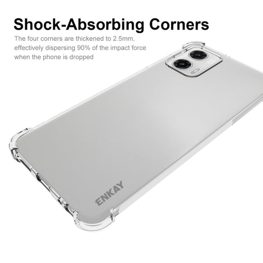 For Motorola Moto G73 5G ENKAY Hat-Prince Clear TPU Shockproof Case Soft Anti-slip Cover by ENKAY