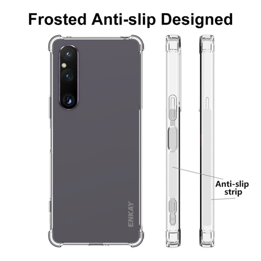 For Sony Xperia 1 V ENKAY Hat-Prince Clear TPU Shockproof Phone Case by ENKAY