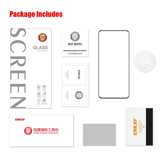 For Honor Magic5 ENKAY 0.26mm 3D Hot Bending Tempered Glass Full Film with Lens Film - Honor Tempered Glass by ENKAY | Online Shopping UK | buy2fix