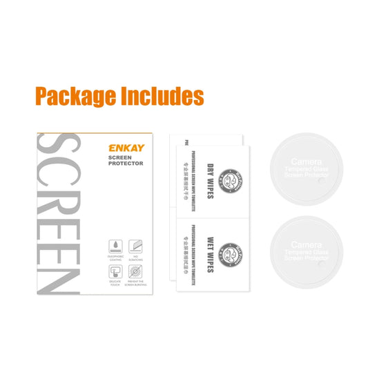 2pcs For OnePlus 11 ENKAY Hat-Prince 9H Rear Camera Lens Tempered Glass Film by ENKAY