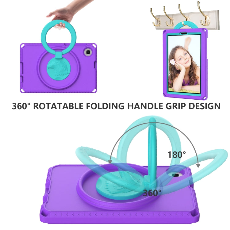 For Samsung Galaxy Tab A7 Lite T220/T225 2020 EVA Hybrid PC Shockproof Tablet Case with Frame(Purple) - Tab A7 Lite T220 / T225 by buy2fix | Online Shopping UK | buy2fix