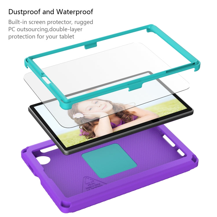 For Samsung Galaxy Tab A7 Lite T220/T225 2020 EVA Hybrid PC Shockproof Tablet Case with Frame(Purple) - Tab A7 Lite T220 / T225 by buy2fix | Online Shopping UK | buy2fix