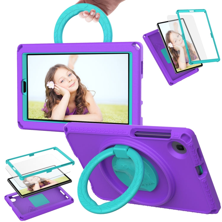 For Samsung Galaxy Tab A7 Lite T220/T225 2020 EVA Hybrid PC Shockproof Tablet Case with Frame(Purple) by buy2fix