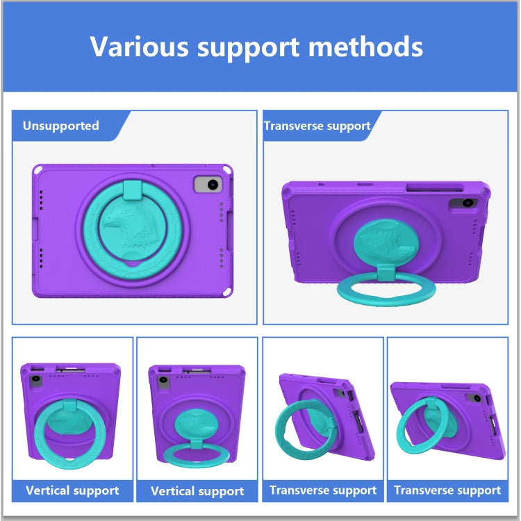 For Samsung Galaxy Tab S6 Lite 2024 EVA Hybrid PC Shockproof Tablet Case with Frame(Purple) by buy2fix